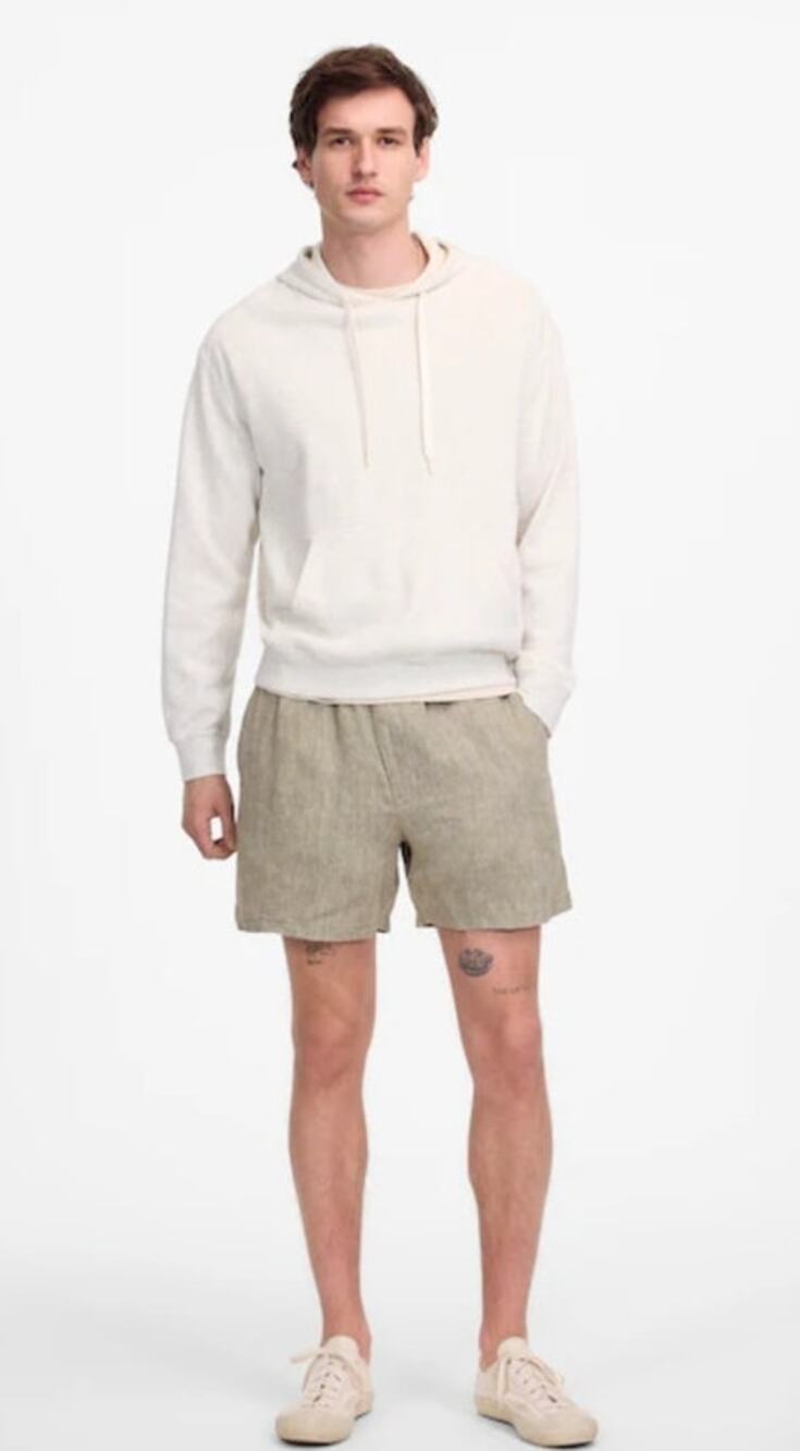 Madewell Men's Large Beige 6" Everywear Drawstring Shorts NWOT Earthy Natural